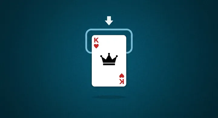 A King being moved into an empty tableau column in FreeCell