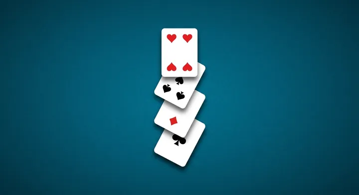A tableau column built downward in alternating red and black cards in FreeCell